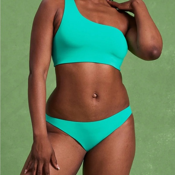 GIRLFRIEND COLLECTIVE Bay Bikini Bottom in Aqua Medium - Picture 1 of 7